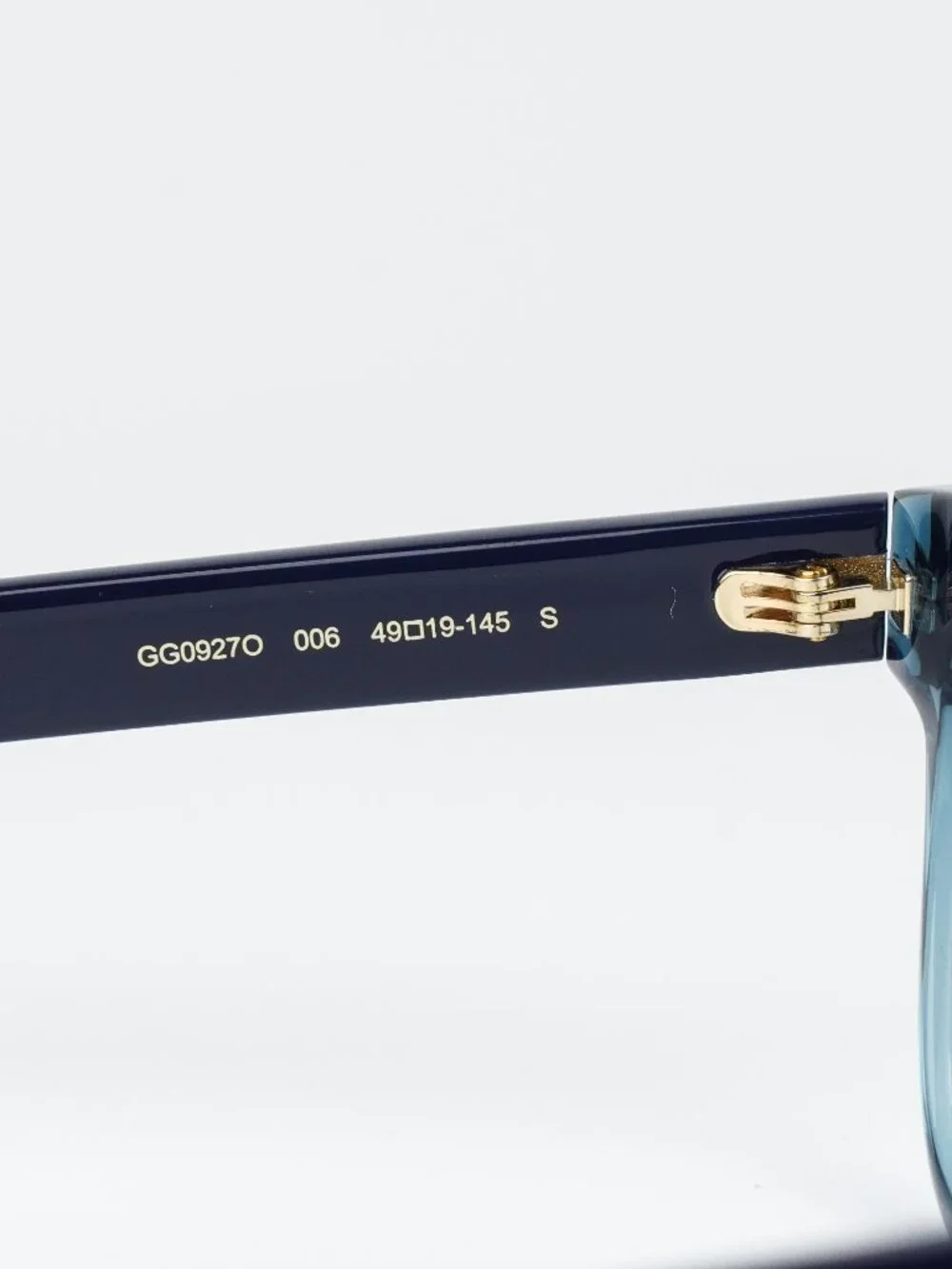 Gucci Women Eyeglasses Transparent Blue Square GG0927O 006 NEW AUTHENTIC
